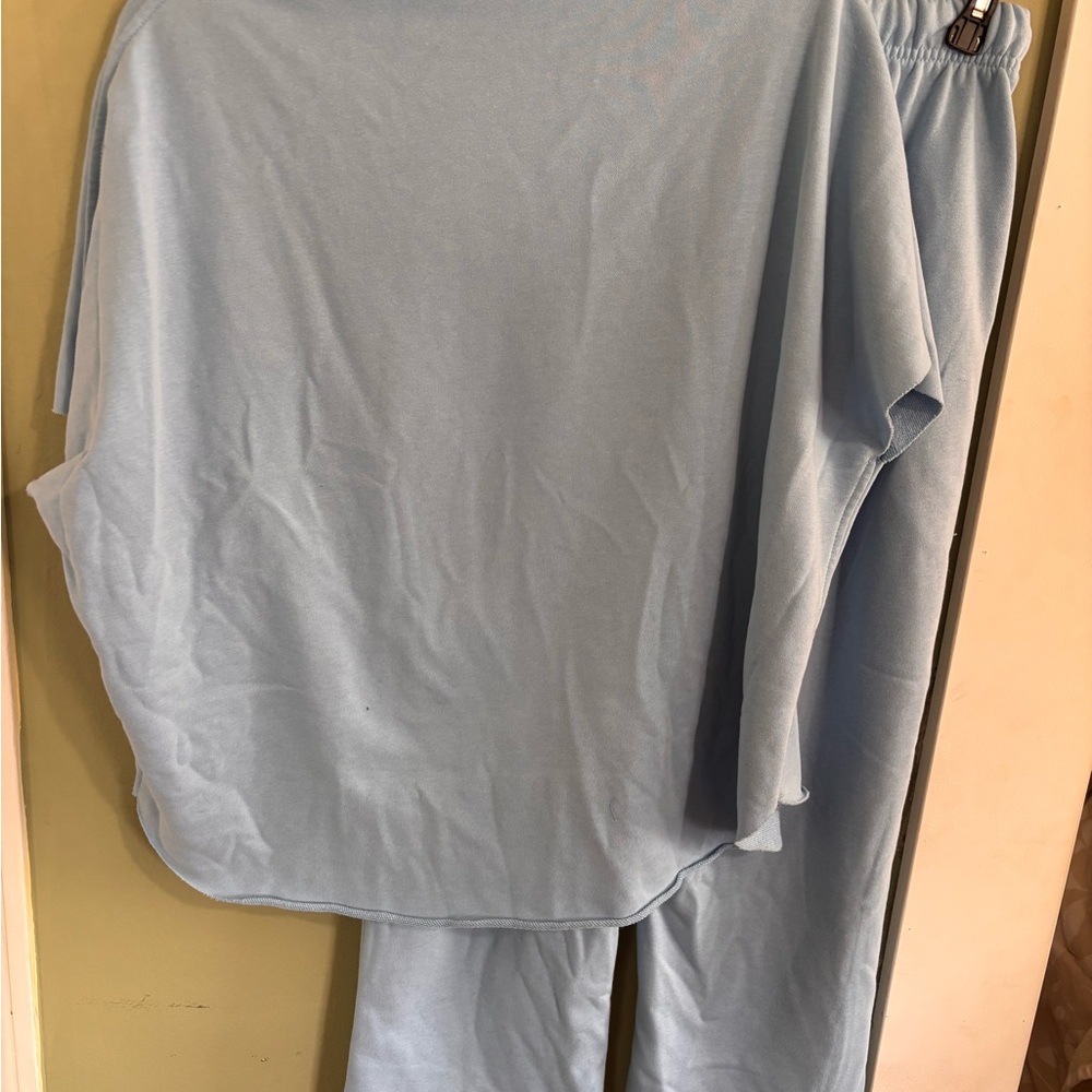 Amazon Light Blue Women's Two-Piece Loungewear Set